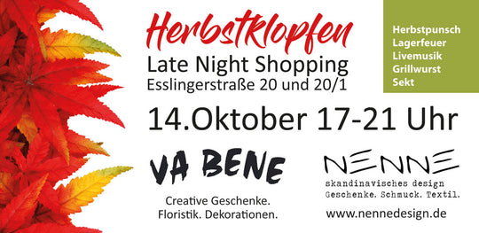 HerbstKlopfen mit Late Nicht Shopping am 14. Oktober 17-21Uhr