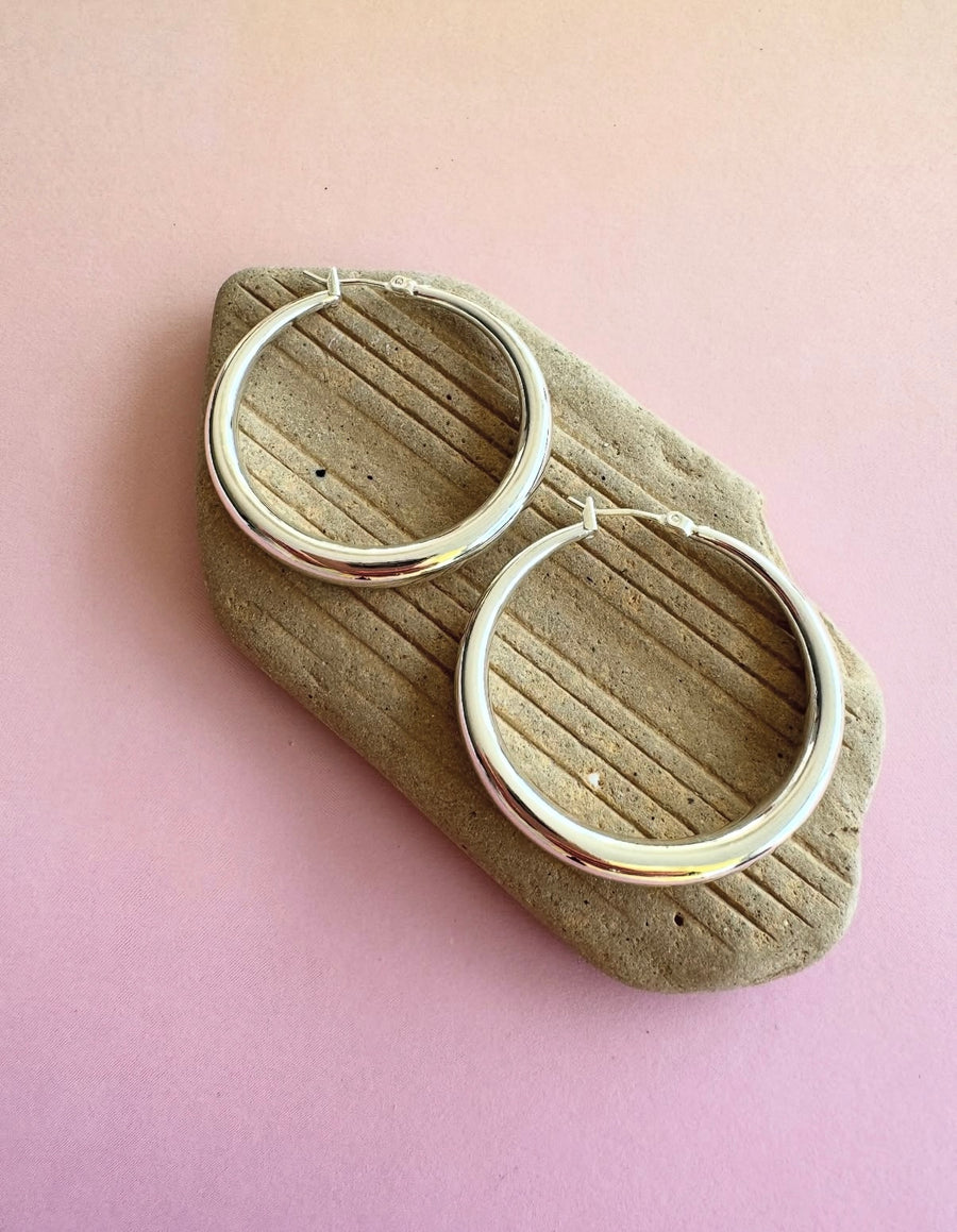 Big Silber Hoops von Friihof+Siig