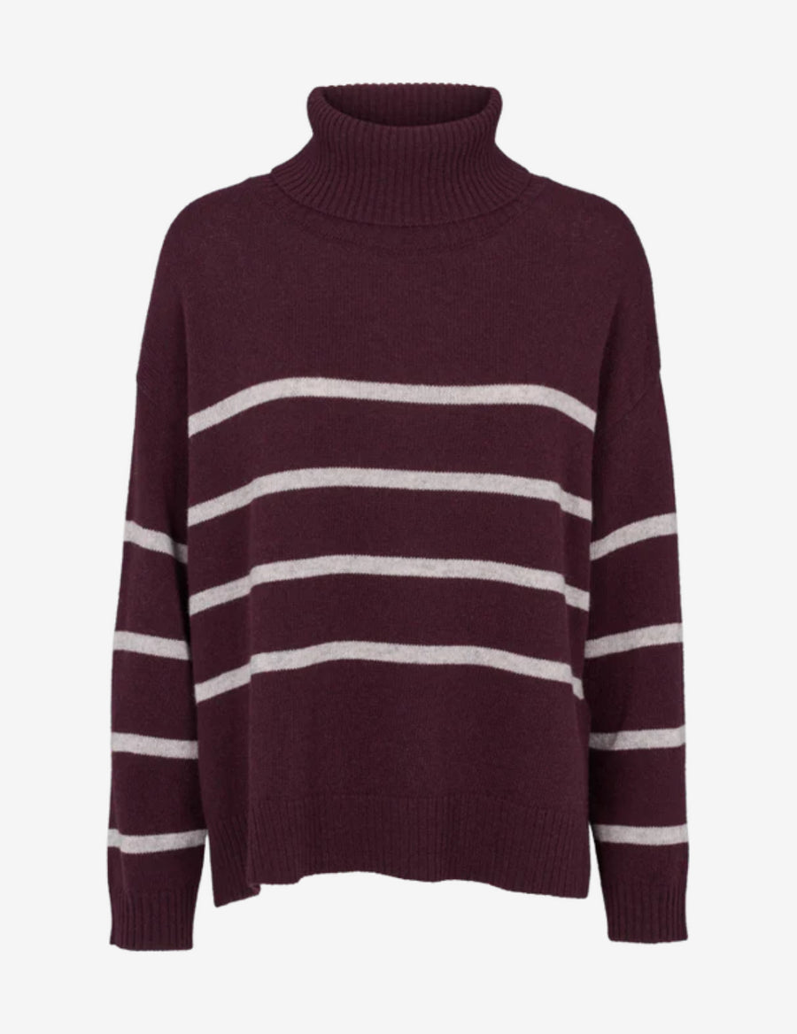 Lise Stribed T-Neck von basicapparel