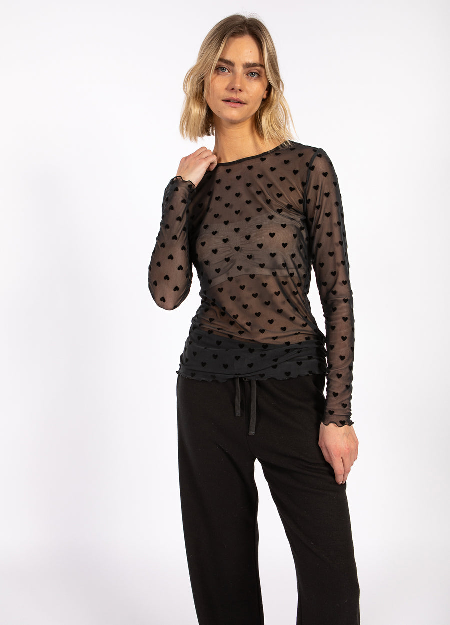 Heart Eve Mesh Bluse von Coster Copenhagen