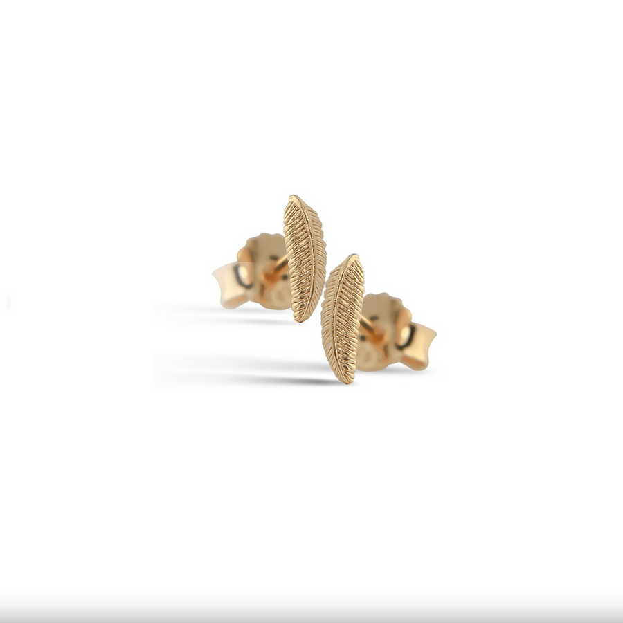 Mini Feather Studs von Jeberg Jewellery