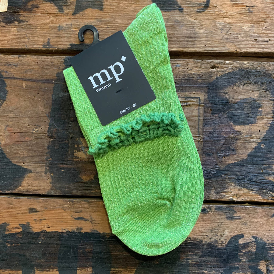 Kurze Glittersocken mit Rüschen von mp denmark
