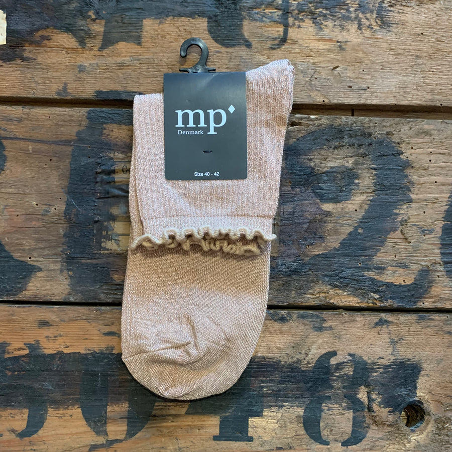 Kurze Glittersocken mit Rüschen von mp denmark