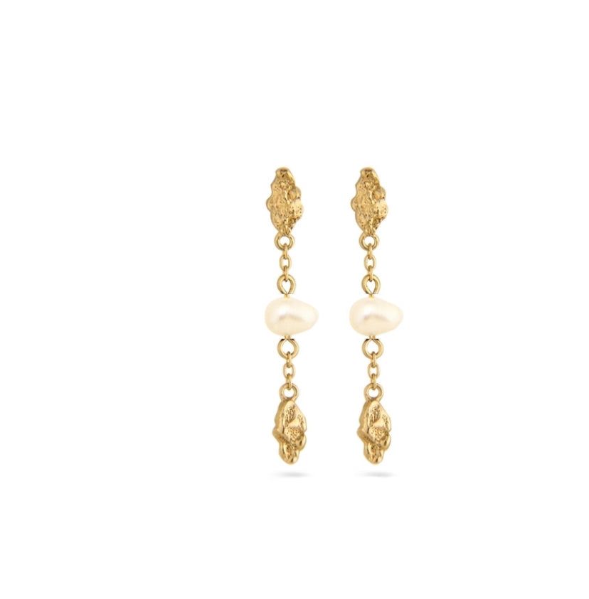 I AM GOLD Drop Pearl Ohrstecker von Jeberg Jewellery